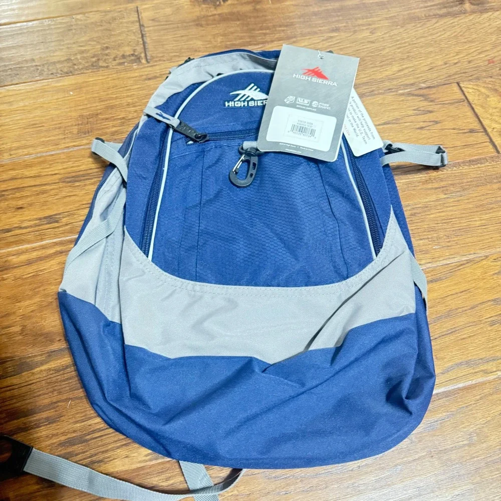 High Sierra Fat Boy Backpack Blue Gray Multi-Compartment‎ School NEW DEADSTOCK